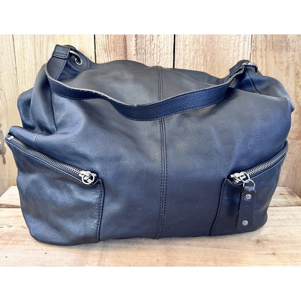 Kenneth Cole Purse Black Leather Handbag Shoulder Bag Business‎ Classy Capsule
